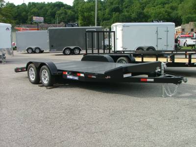 Sure-Trac Trailers - 2023 Sure-Trac 7x18 Steel Deck Car Hauler 7K