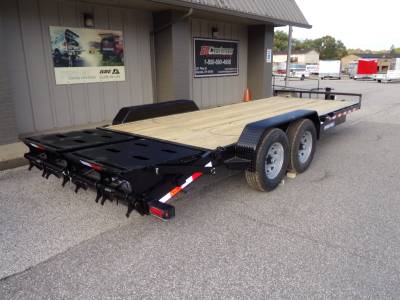 Sure-Trac Trailers - 2023 Sure-Trac 7x17+3 Universal Ramp Implement Trailer 14K