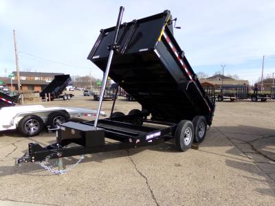 Sure-Trac Trailers - 2024 Sure-Trac 7x12 HD Low Profile Dump Trailer 12K Telescopic