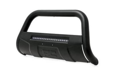 Rough Country - Rough Country B-T4060 Black Bull Bar w/ Integrated Black Series 20-inch LED Light Bar