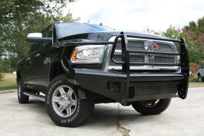 Fab Fours - Fab Fours DR10-S2960-1 Black Steel Front Ranch Bumper