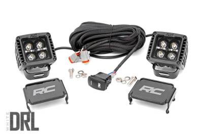 Rough Country - Rough Country 70903BLKDRL Black Series Cree LED Fog Light Kit