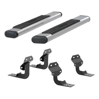 ARIES - ARIES 4444028 The Standard 6 in. Oval Nerf Bar w/Mounting Brackets