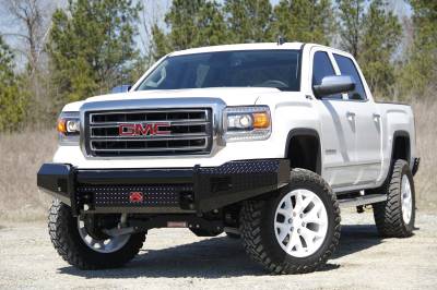 Fab Fours - Fab Fours GM07-K2161-1 Black Steel Front Ranch Bumper