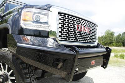 Fab Fours - Fab Fours GM14-S3161-1 Black Steel Front Ranch Bumper