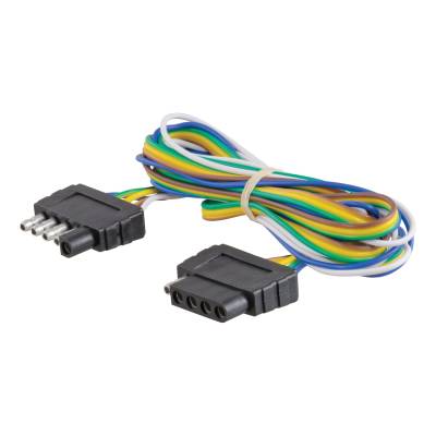CURT - CURT 58550 5-Way Flat Connector Plug and Socket