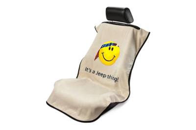 Seat Armour - Seat Armour Jeep Tan Smiley Face Towel Seat Cover