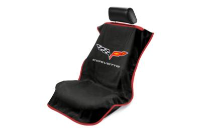 Seat Armour - Seat Armour Corvette C6 Black Towel Seat Cover