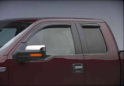 EGR - EgR Smoke Tape On Window Vent Visors Ford Super Duty 99-10 Extended Cab  (w/o tow mirror) (2-pc Set)