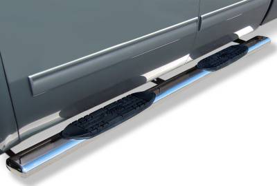 Raptor Magnum 6" Cab Length Polished Stainless Oval Tubes Chevrolet Silverado 07-13 Extended Cab (Rocker Panel Mount)