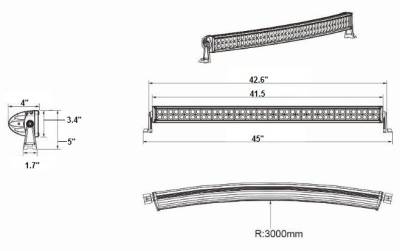 Misc. Private Label 4D 40" LED Curved Light Bar - Image 2
