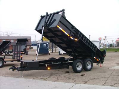 2023 Quality Steel & Aluminum 7x14 Low Profile Dump Trailer 14K Telescopic