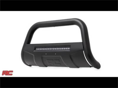 Rough Country - Rough Country B-T4060 Black Bull Bar w/ Integrated Black Series 20-inch LED Light Bar - Image 2
