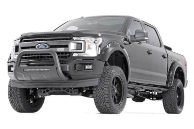 Rough Country - Rough Country B-F4041 Black Bull Bar w/ Integrated Black Series 20-inch LED Light Bar - Image 4