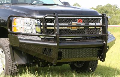 Fab Fours - Fab Fours CH11-S2760-1 Black Steel Front Ranch Bumper - Image 2
