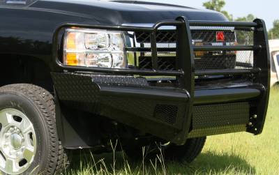 Fab Fours - Fab Fours CH11-S2760-1 Black Steel Front Ranch Bumper - Image 3