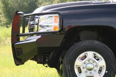 Fab Fours - Fab Fours CH11-S2760-1 Black Steel Front Ranch Bumper - Image 4
