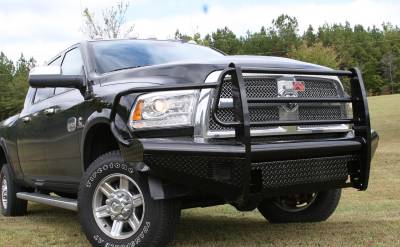 Fab Fours - Fab Fours DR10-S2960-1 Black Steel Front Ranch Bumper - Image 2
