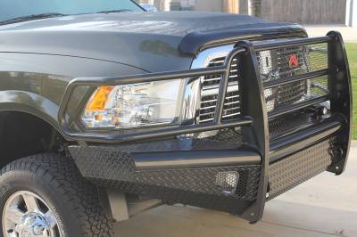 Fab Fours - Fab Fours DR10-S2960-1 Black Steel Front Ranch Bumper - Image 3