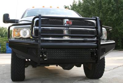 Fab Fours - Fab Fours DR03-S1060-1 Black Steel Front Ranch Bumper - Image 2