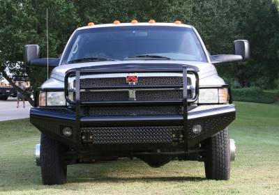 Fab Fours - Fab Fours DR94-S1560-1 Black Steel Front Ranch Bumper - Image 1