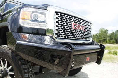 Fab Fours - Fab Fours GM11-S2861-1 Black Steel Front Ranch Bumper - Image 1