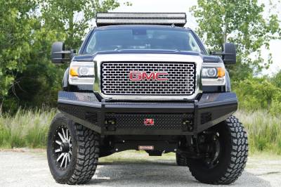 Fab Fours - Fab Fours GM11-S2861-1 Black Steel Front Ranch Bumper - Image 2