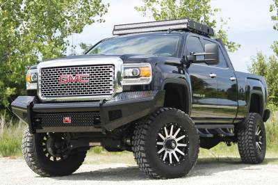 Fab Fours - Fab Fours GM11-S2861-1 Black Steel Front Ranch Bumper - Image 3