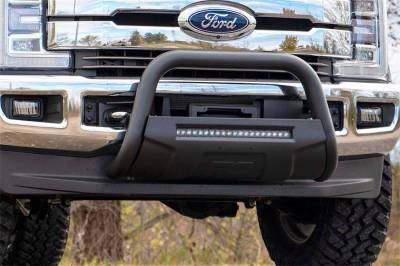 Rough Country - Rough Country B-F2017 Black Bull Bar w/ Integrated Black Series 20-inch LED Light Bar - Image 4