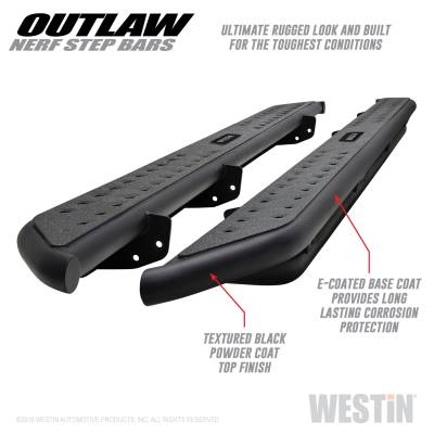 Westin - Westin 58-53945 Outlaw Nerf Step Bars - Image 1