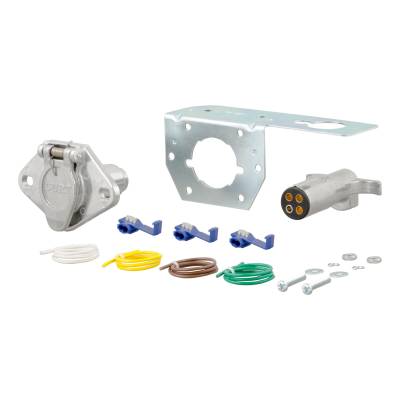 CURT 58677 4-Way Round Connector Plug And Socket Kit