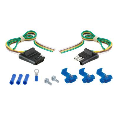 CURT 58344 4-Way Flat Connector Plug and Socket Kit