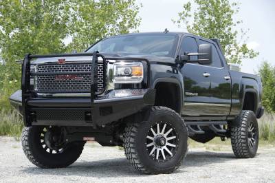 Fab Fours - Fab Fours GM11-S2860-1 Black Steel Front Ranch Bumper - Image 3