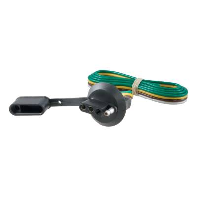 CURT - CURT 57405 4-Way Flat License Plate Light Plug Connector Socket - Image 2
