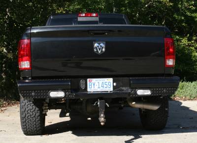 Fab Fours - Fab Fours DR10-T2950-1 Black Steel Ranch Rear Bumper - Image 3