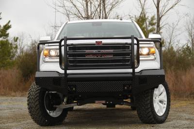 Fab Fours - Fab Fours GM07-K2160-1 Black Steel Front Ranch Bumper - Image 4