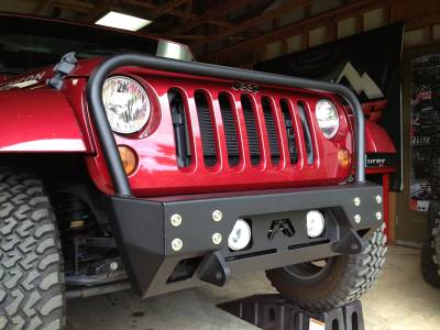 Fab Fours - Fab Fours JK07-B1856-1 FMJ Stubby Winch Front Bumper - Image 2