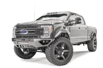 Fab Fours - Fab Fours FS17-V4161-B Open Fender Front Bumper - Image 2
