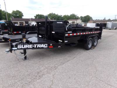 2025 Sure-Trac 7x14 HD Pro Series Dump Trailer 15.4K Telescopic