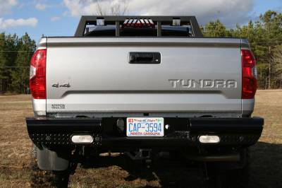 Fab Fours - Fab Fours TT07-T1550-1 Black Steel Ranch Rear Bumper - Image 3
