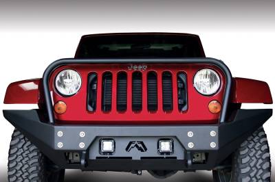 Fab Fours - Fab Fours JK07-B1858-B FMJ Full Width Winch Front Bumper - Image 2