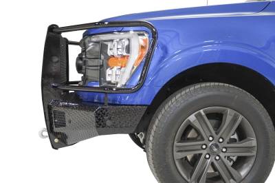 Fab Fours - Fab Fours FF21-K5060-1 Black Steel Front Bumper - Image 3