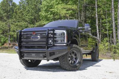 Fab Fours - Fab Fours FS23-S5960-1 Black Steel Front Bumper - Image 2