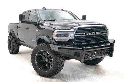 Fab Fours - Fab Fours DR19-S4461-1 Black Steel Front Bumper - Image 3