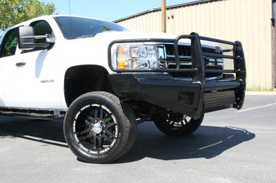 Fab Fours - Fab Fours CH08-S2060-1 Black Steel Front Ranch Bumper - Image 2