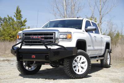 Fab Fours - Fab Fours GM07-K2162-1 Black Steel Front Ranch Bumper - Image 5