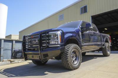 Fab Fours - Fab Fours FS23-S5960-1 Black Steel Front Bumper - Image 3