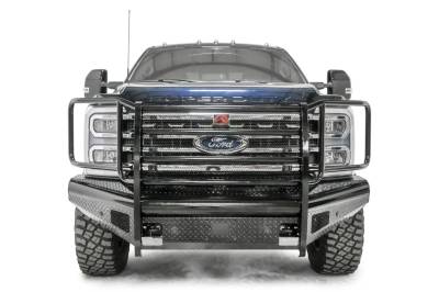 Fab Fours - Fab Fours FS23-S5960-1 Black Steel Front Bumper - Image 4