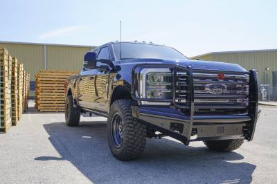 Fab Fours - Fab Fours FS23-S5960-1 Black Steel Front Bumper - Image 6