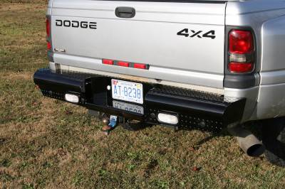 Fab Fours - Fab Fours DR94-T1650-1 Black Steel Ranch Rear Bumper - Image 2